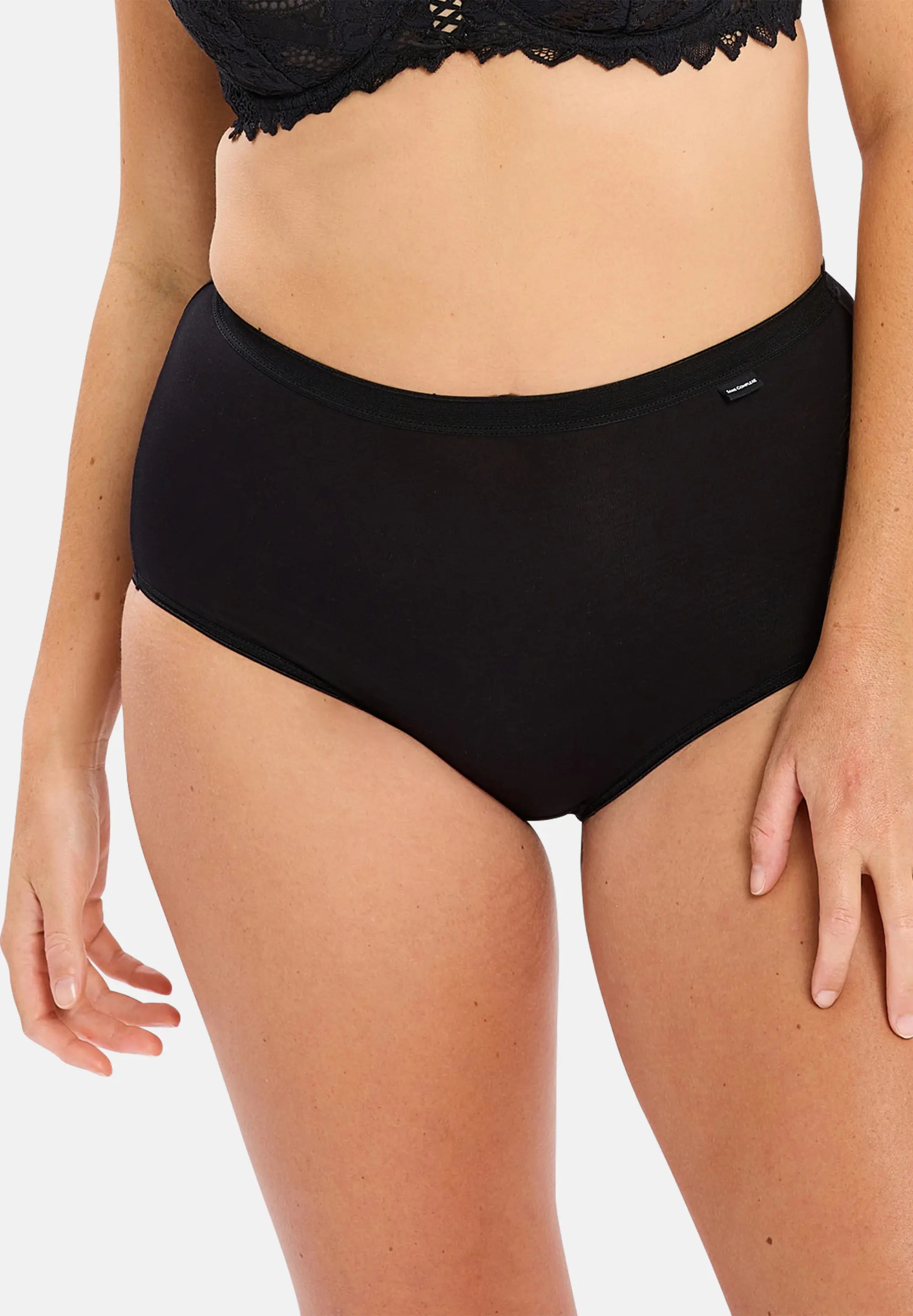 Medium Briefs - Pack of 3 Simplement Coton B Black