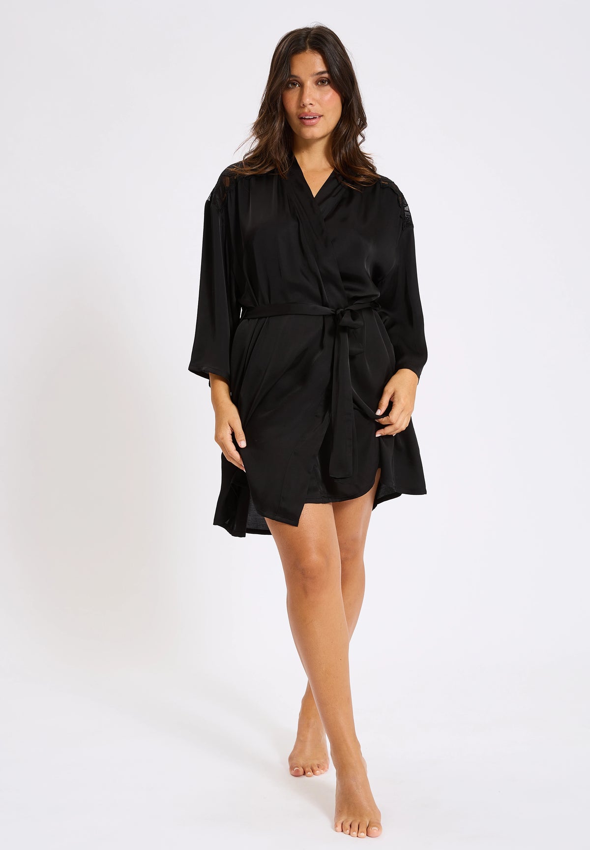 Kimono grande taille noir