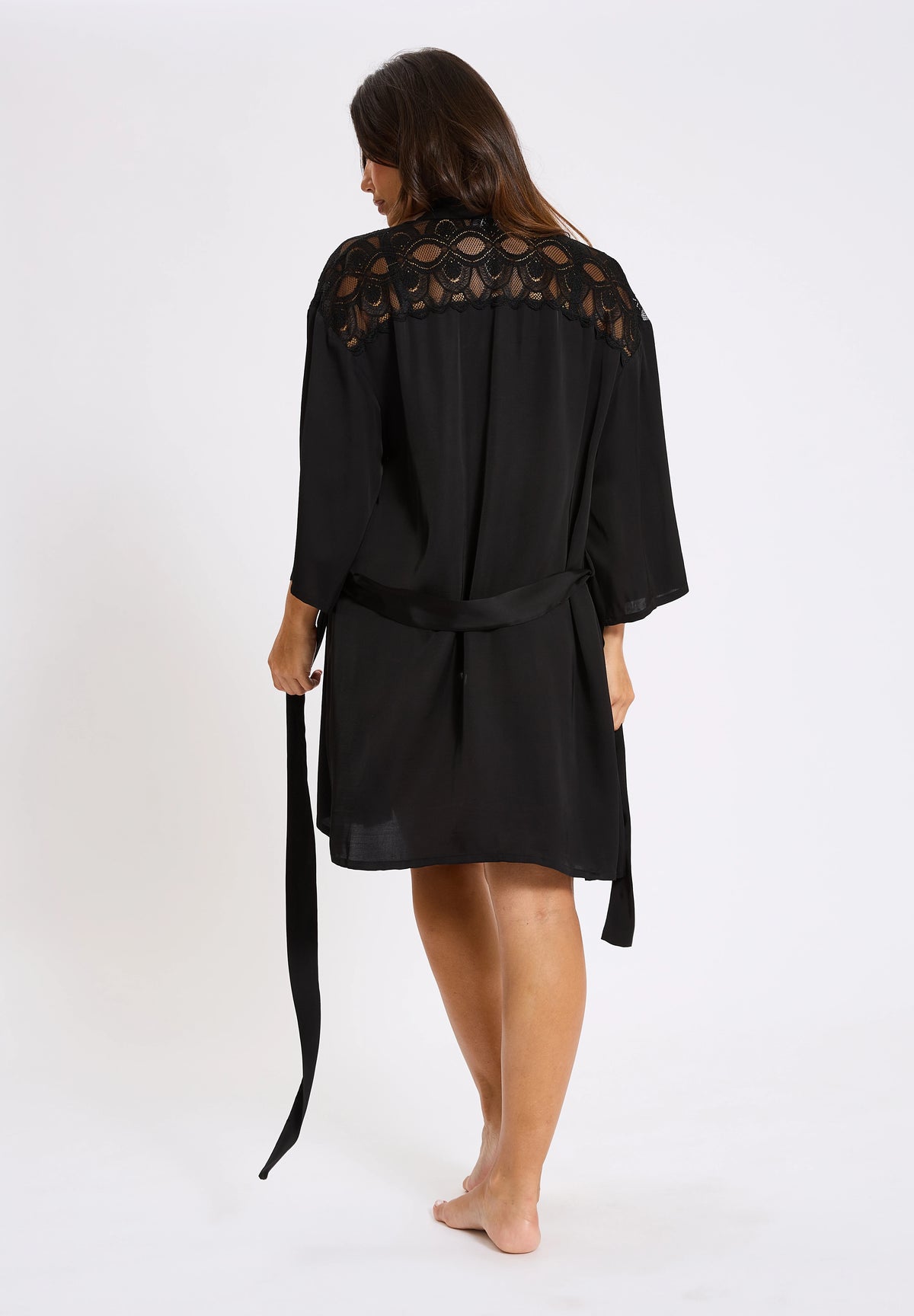 Kimono grande taille noir