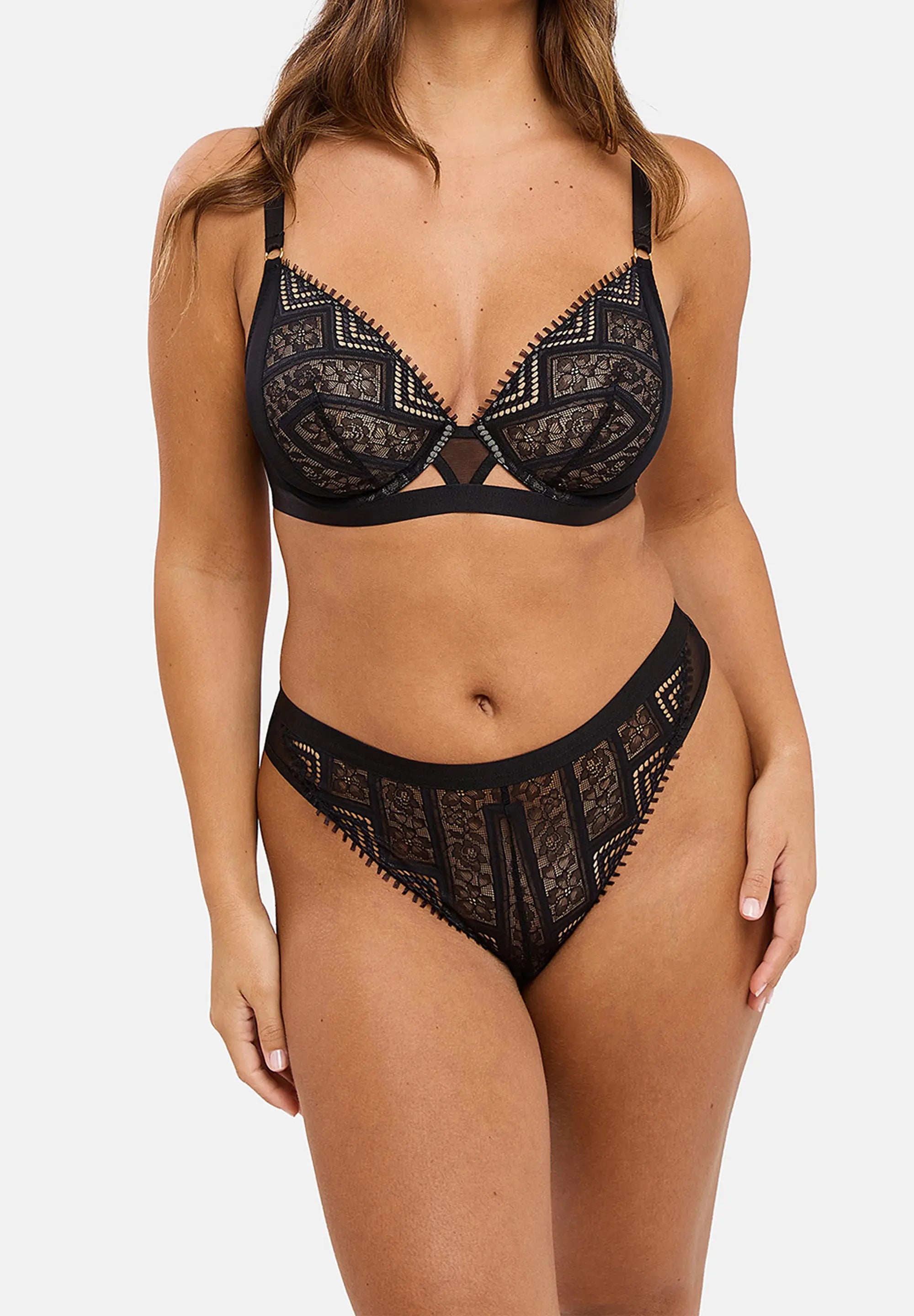 Soutien-gorge plongeant Dehlia Noir