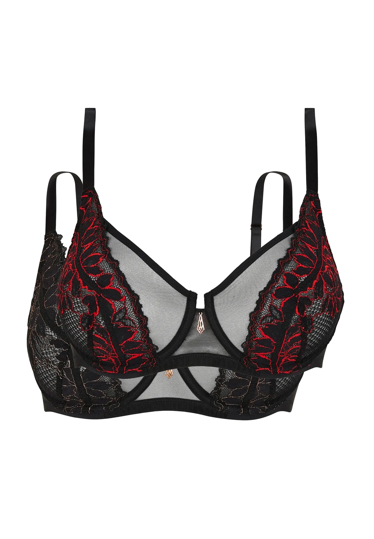 2-pack underwired bras Narcisse Ivory and Fucsia