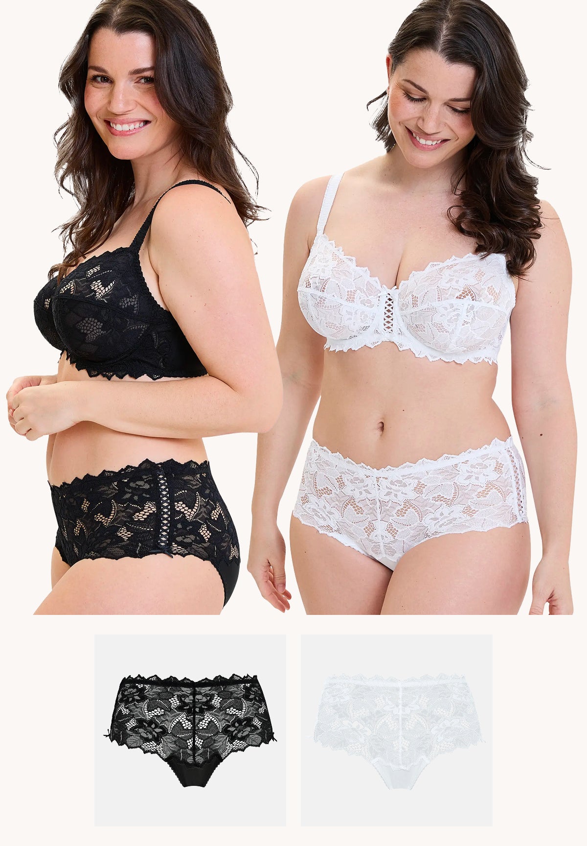 Lot de 2 culottes Arum Noir et Blanc