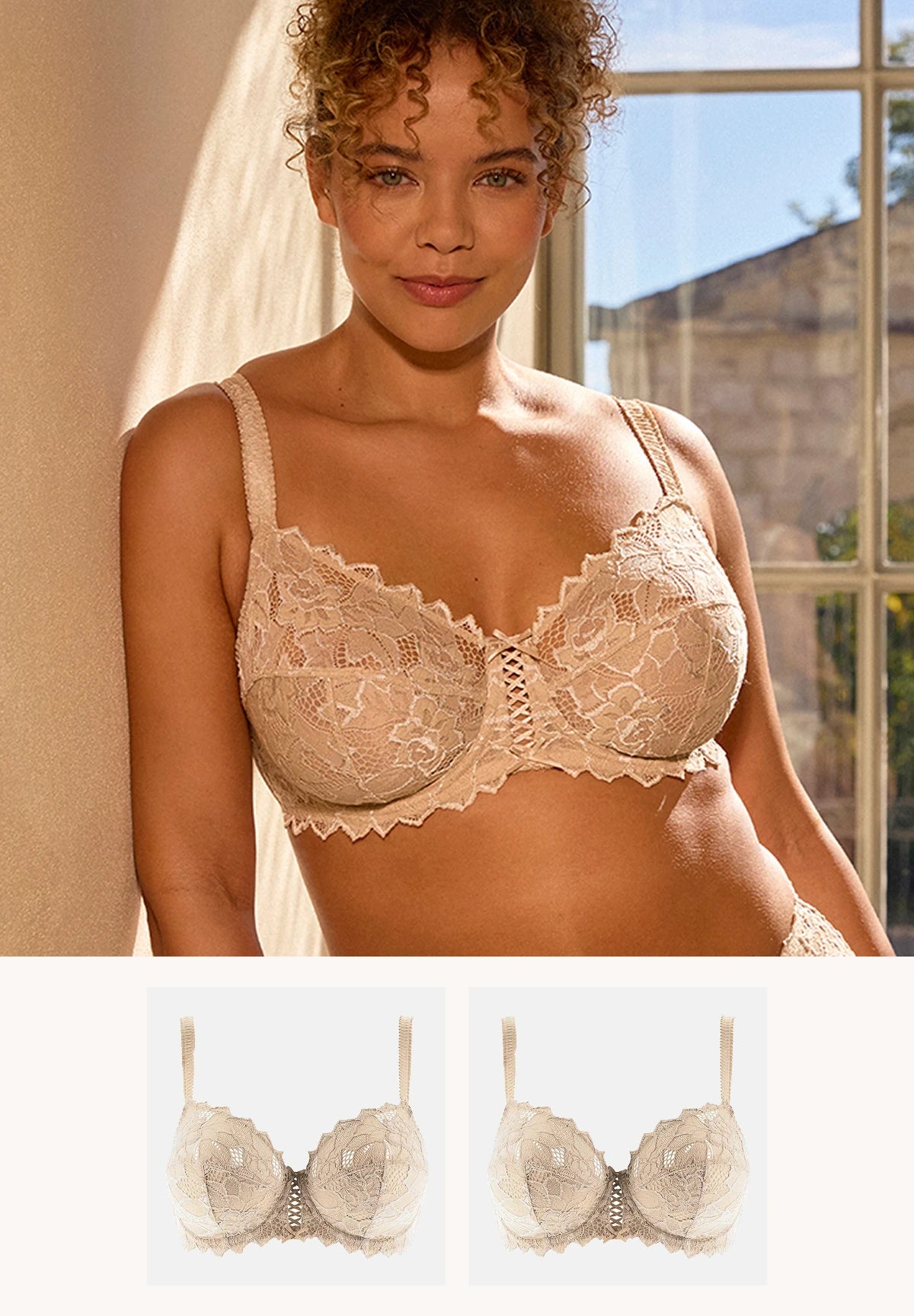 Set van 2 Bhs Duo Arum Nude