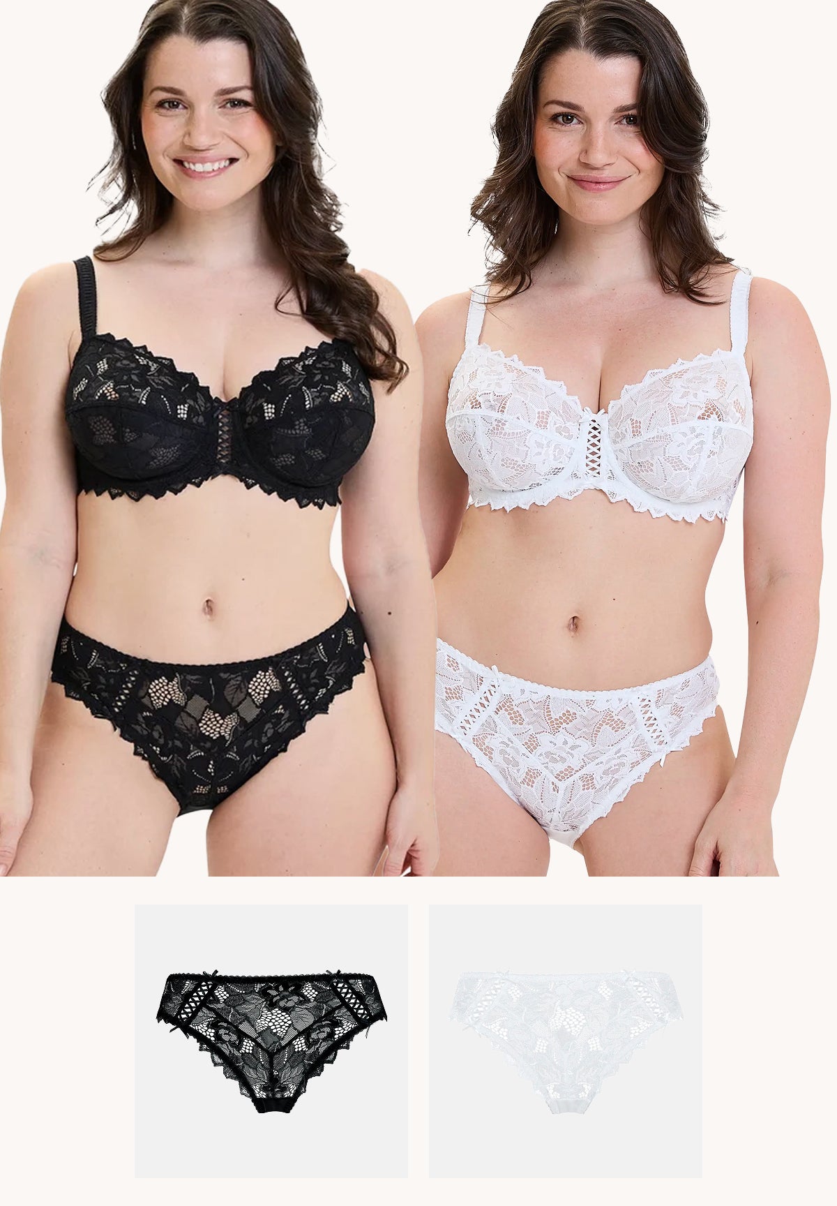 Lot de 2 slips Arum Noir et Blanc