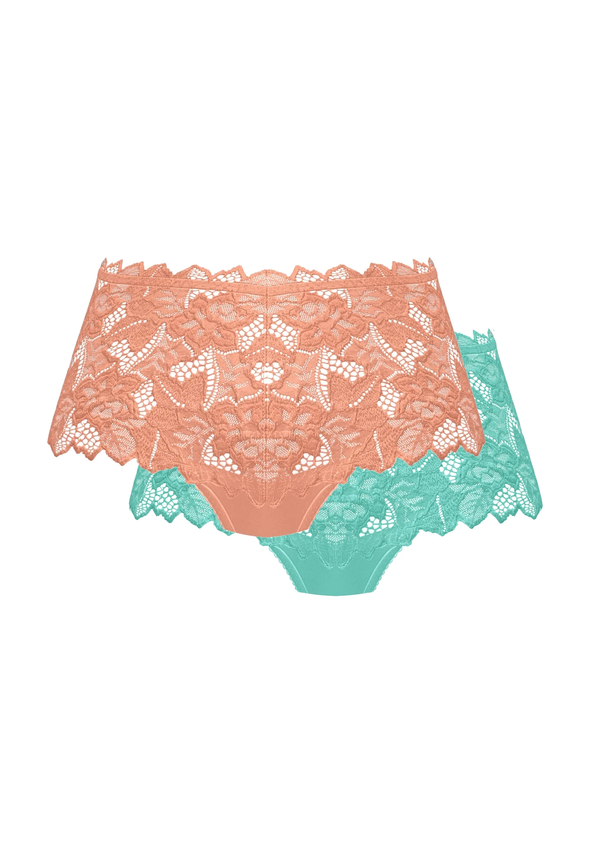 Lot de 2 culottes Arum Rose Pêcher et Vert Aquifère