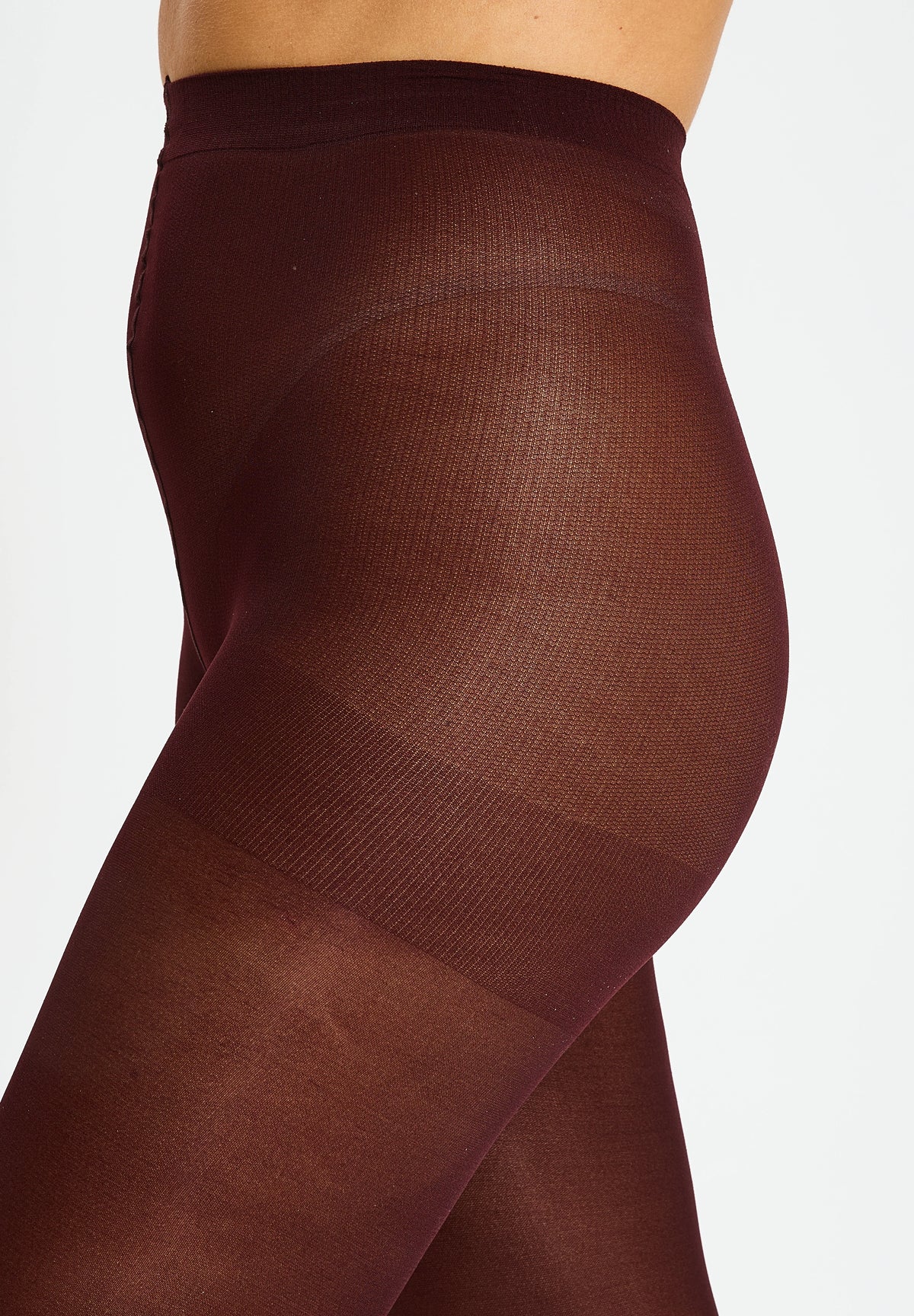 Collant bordeaux semi-opaque