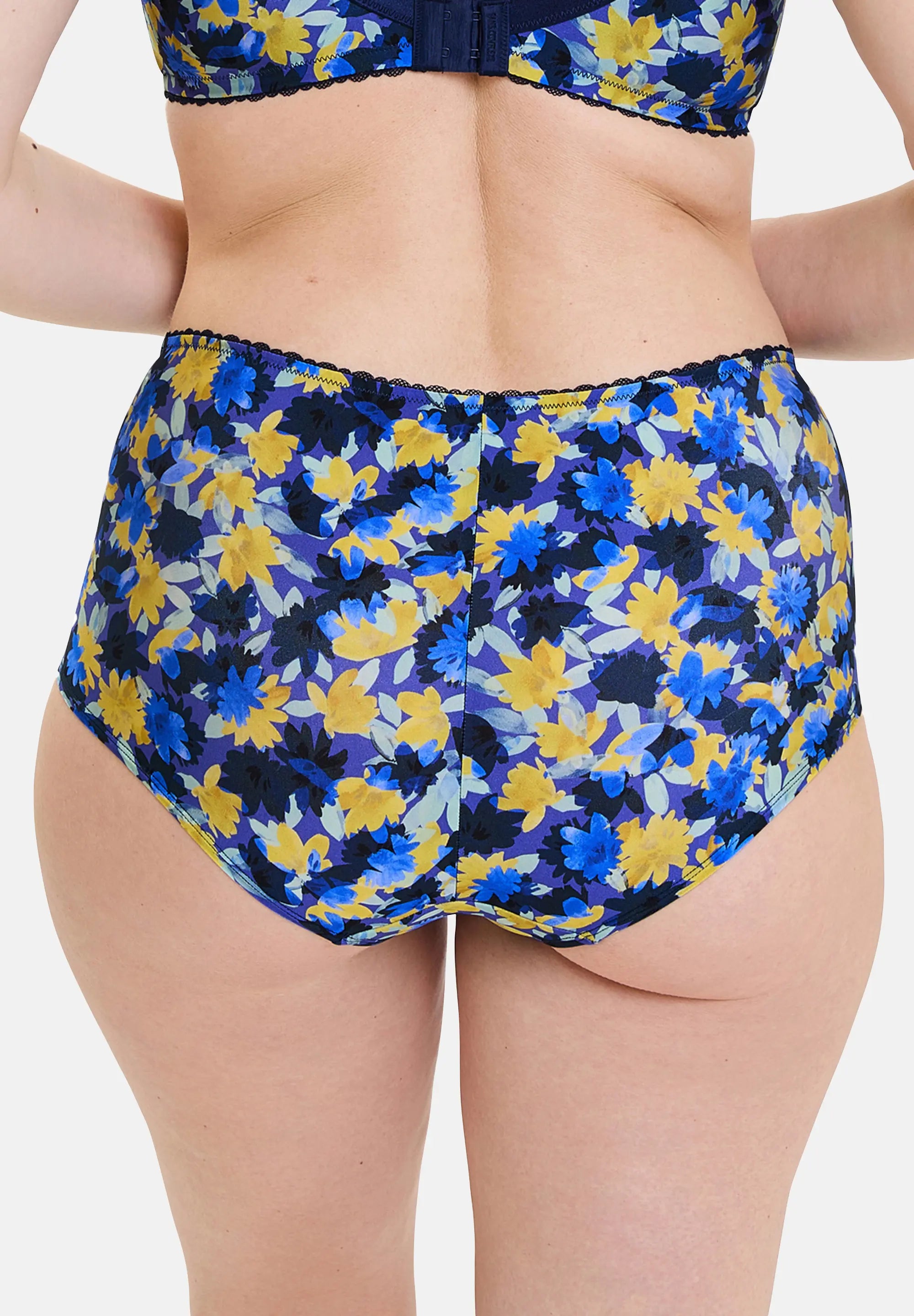 Shorty Célia Fleurs Bleues & Jaunes