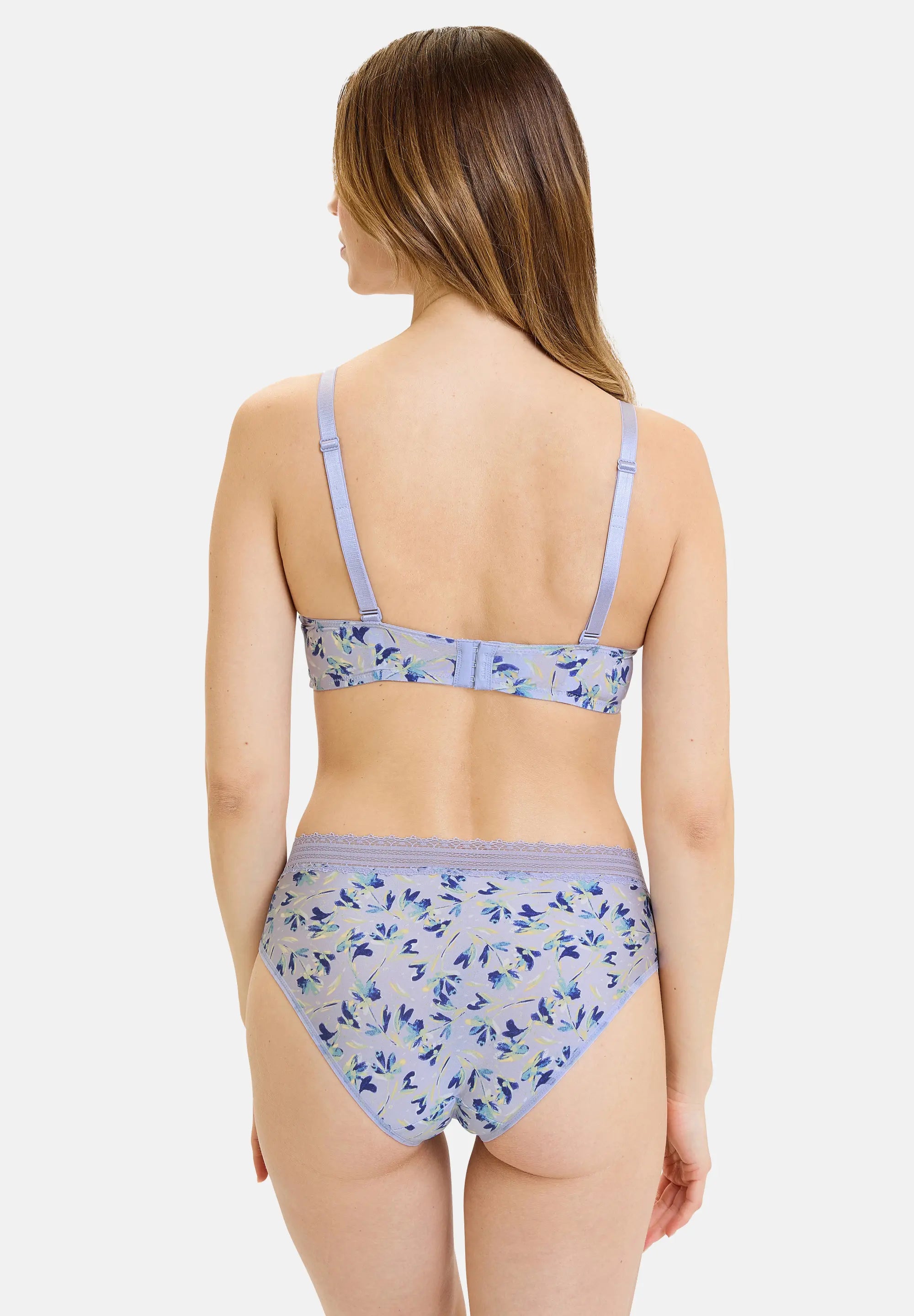 Slip Agathe Fantaisie Fleurs Mauves