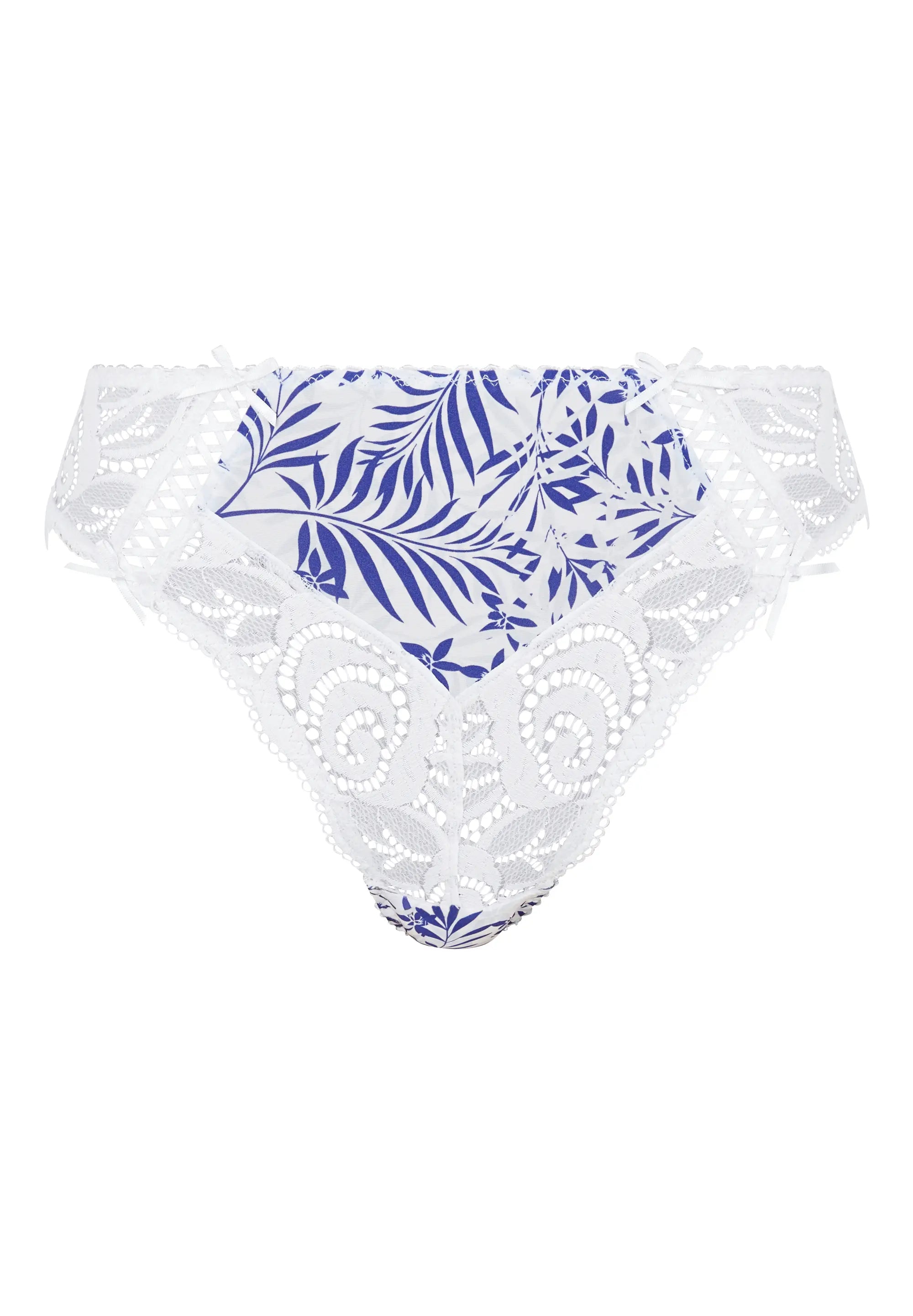 Slip Amélie Print Feuillage Bleu