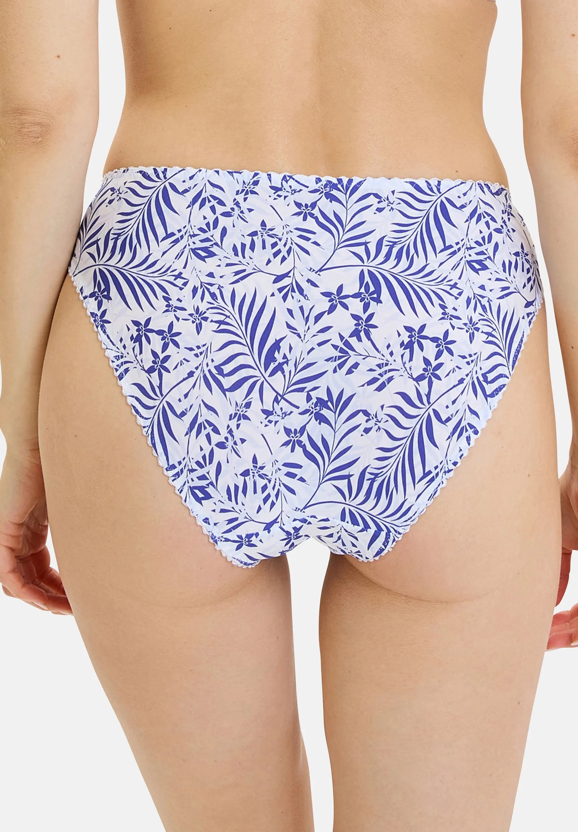 Slip Amélie Print Feuillage Bleu