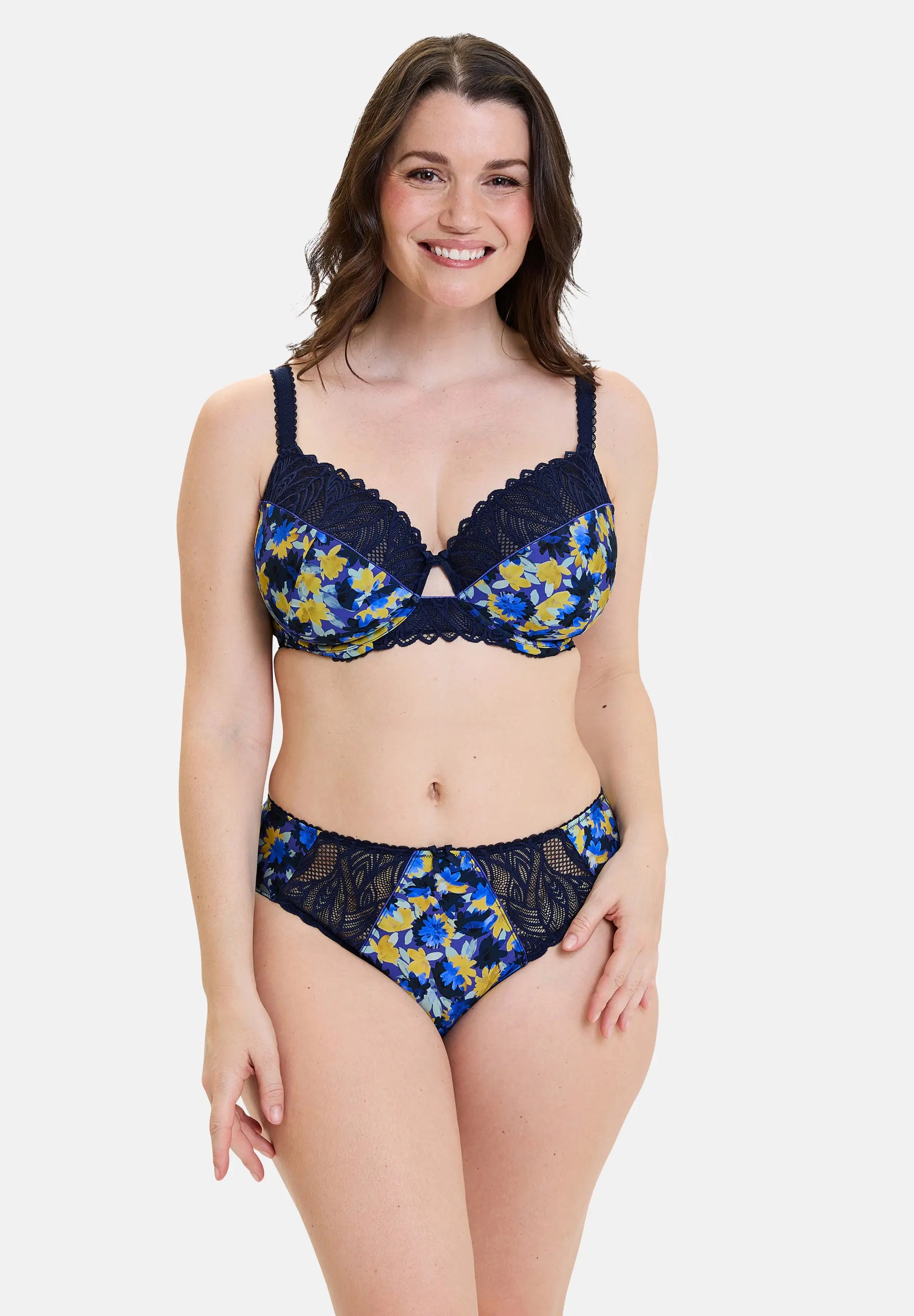 Slip Célia Fleurs Bleues & Jaunes