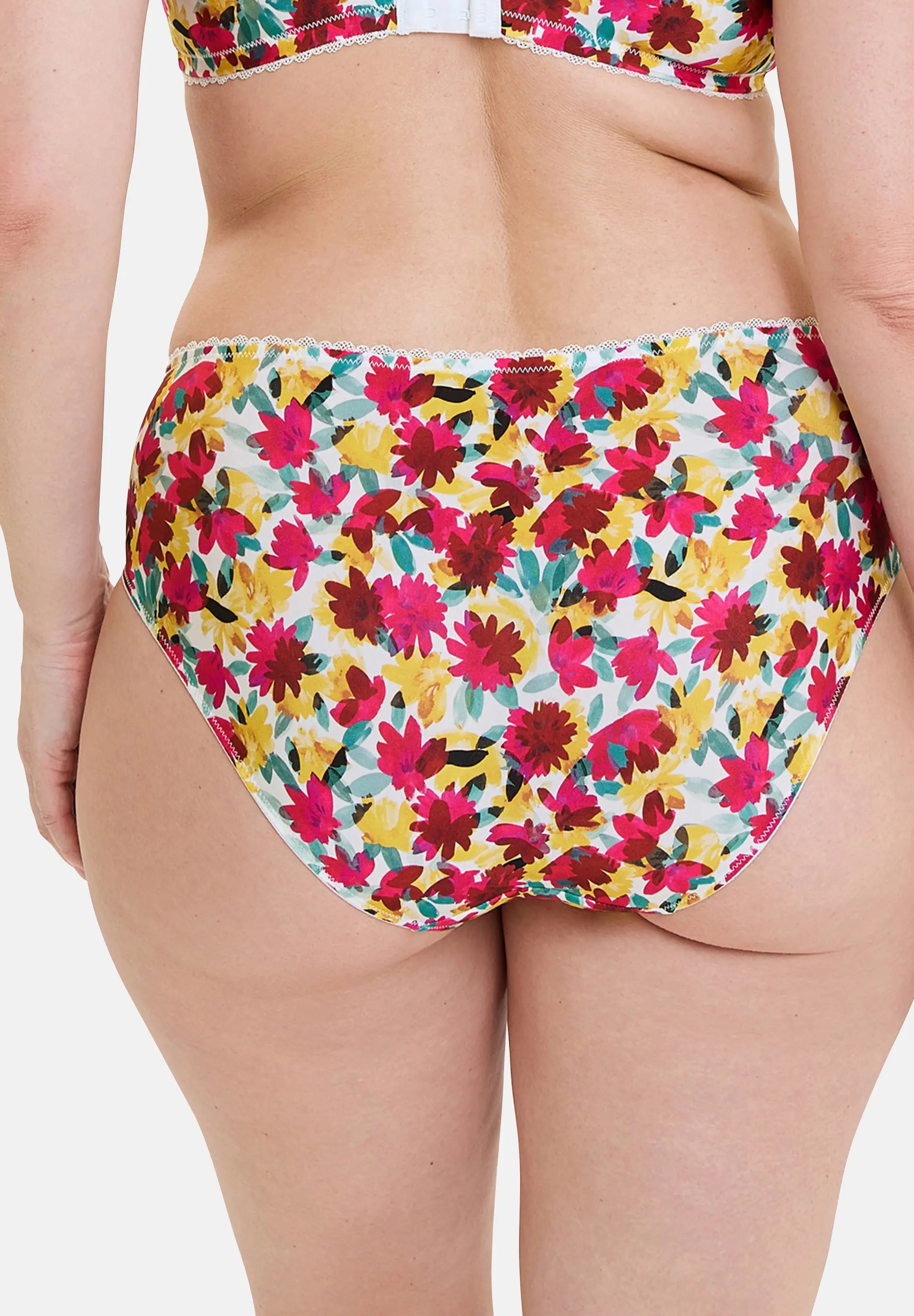 Slip Célia Fleurs Rouges & Jaunes