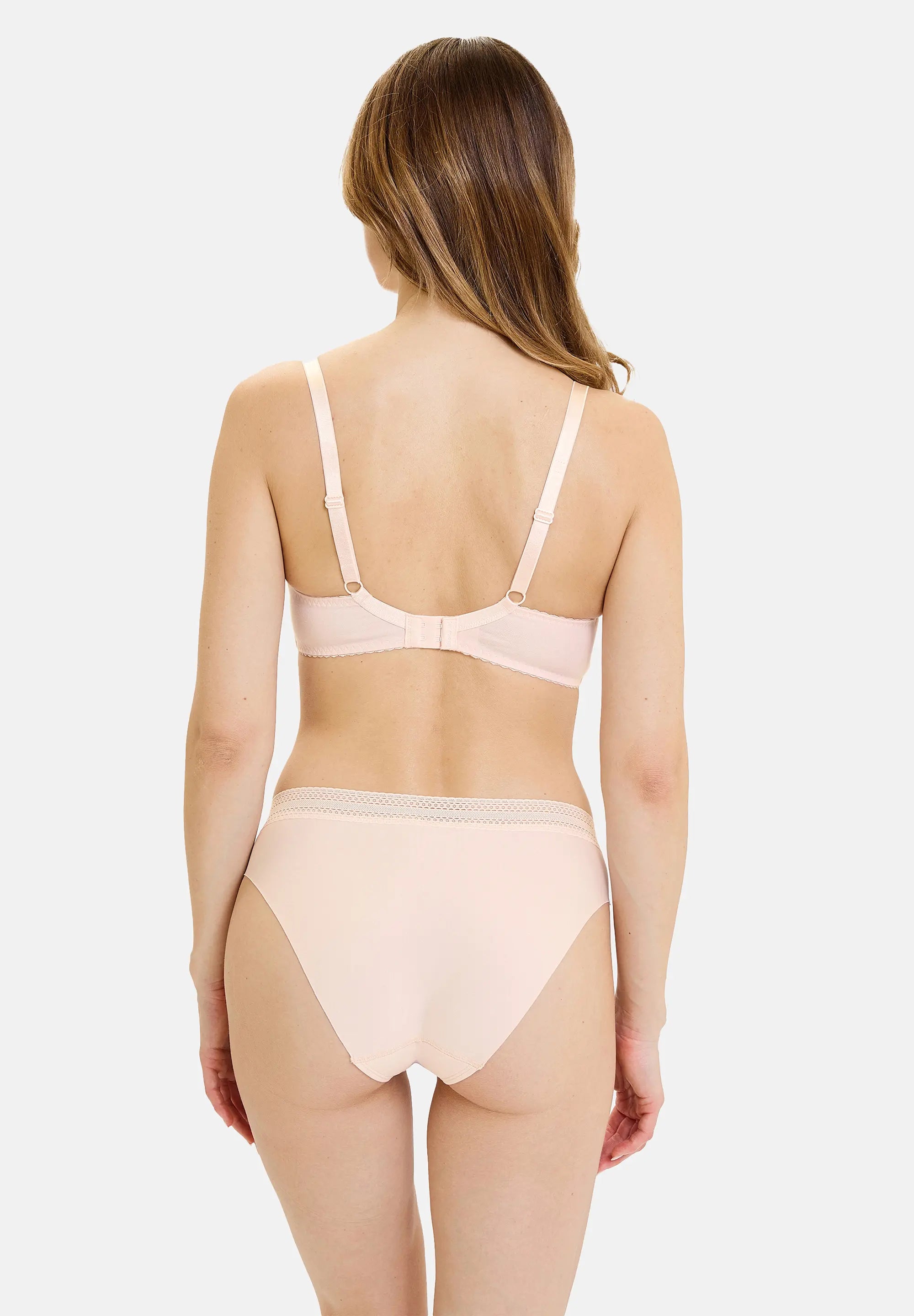 Volle Cup BH zonder beugels Coton Plus Coton d'Arum Zilverenpioenroosroze