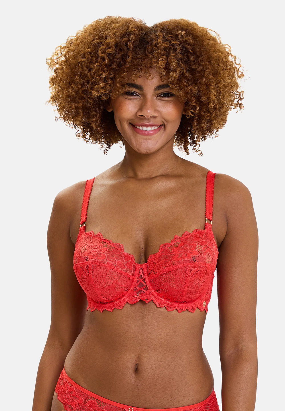 Soutien-gorge Balconnet Rouge Satiné - Taille 105E (bonnet E) - Grande Taille - Neuf Avec étiquette
