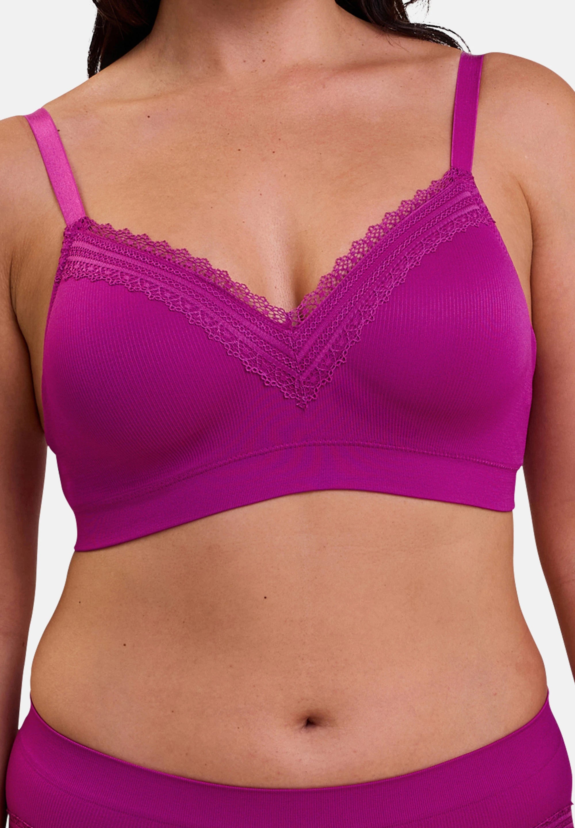 Brassière sans armatures Agathe Rose Fuchsia