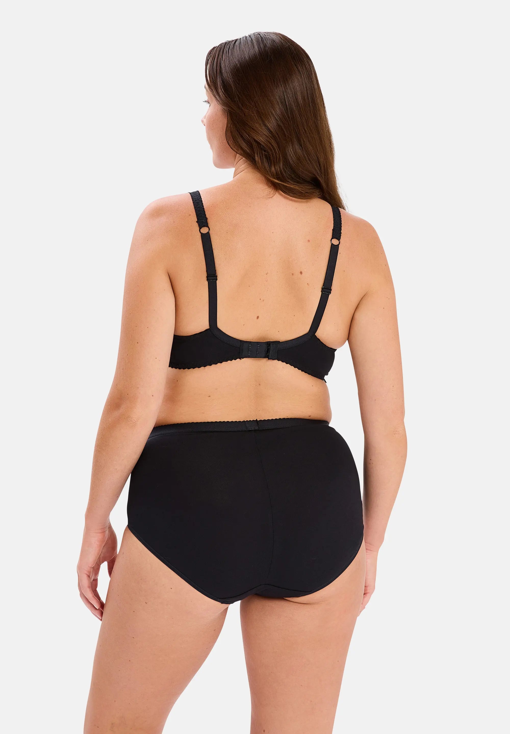 Soutien-gorge emboîtant Dentelle Plus sans armatures Coton d'Arum Noir