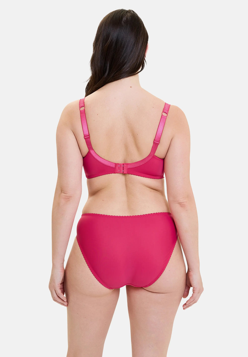 Soutien-gorge Balconnet Satiné Rouge/rose - Taille 90B - Marque Dune - Occasion Très Bon état