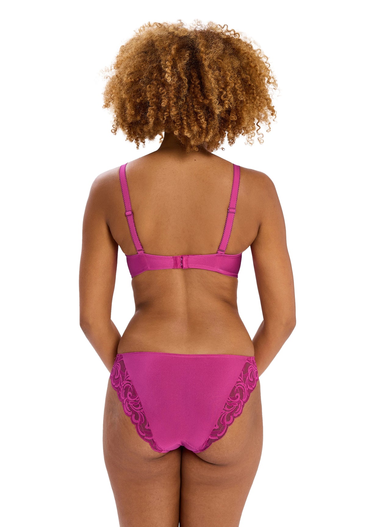 Mannequin portant Soutien-gorge emboîtant Carla Rouge Fuchsia - vue de dos