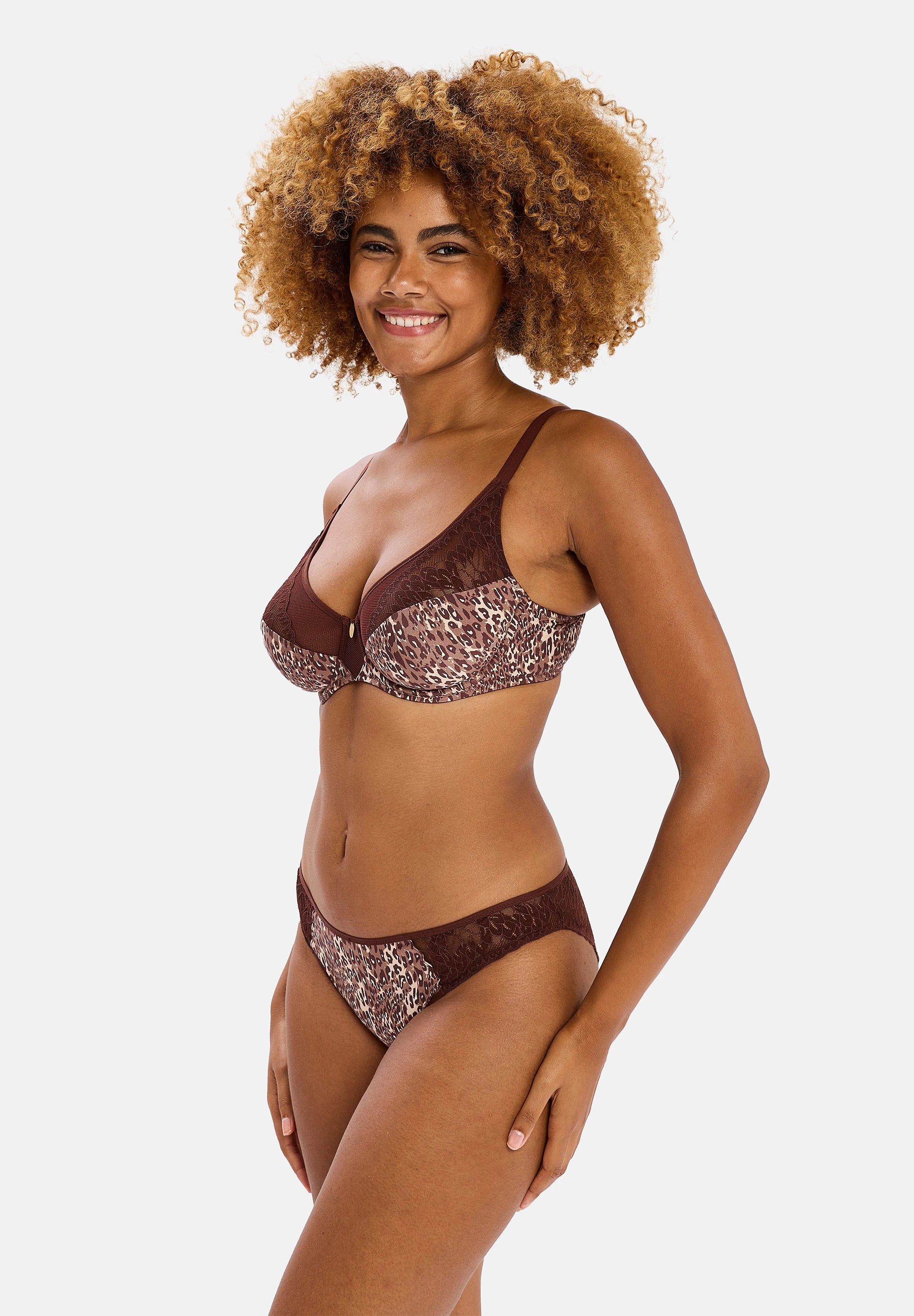 Soutien-gorge emboîtant Naia Guépard Chocolat