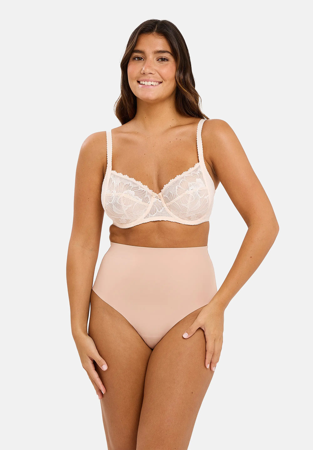 String Taille Haute Victoria's Secret - Maille Transparente Doux Nougat - Taille S - Neuf Avec étiquettes