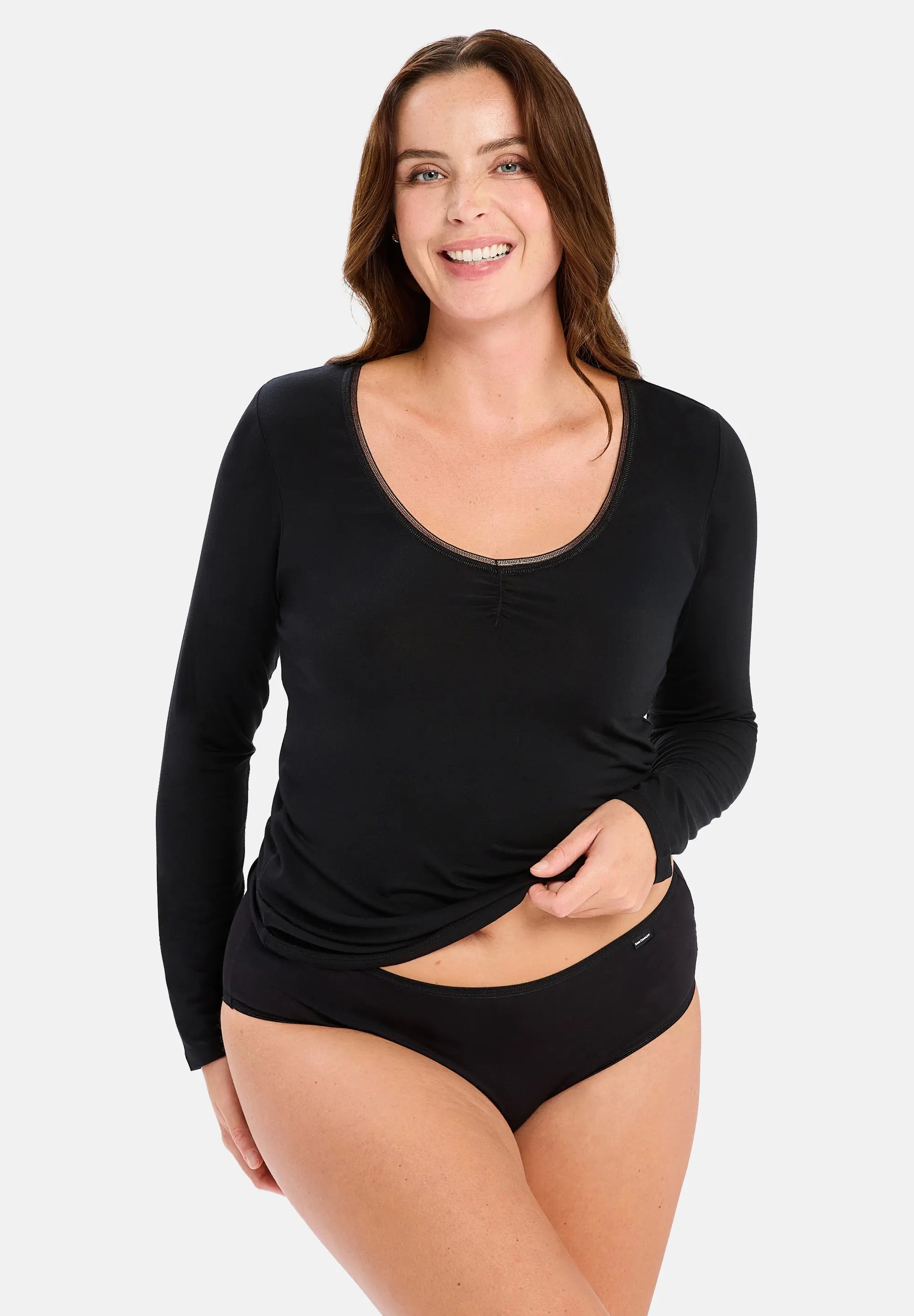 T-shirt thermique à manches longues Chill Noir